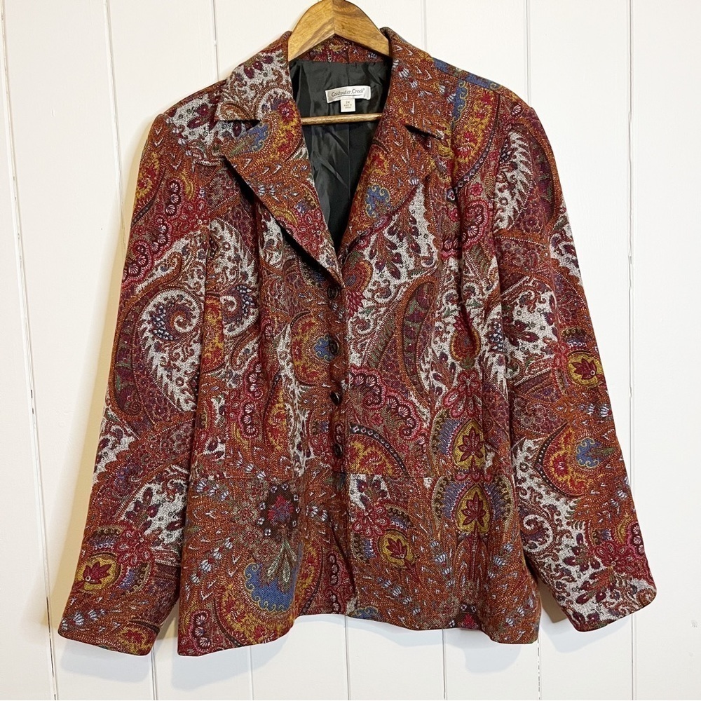 Coldwater Creek Tapestry Like Couch Jacket. Size 2X.